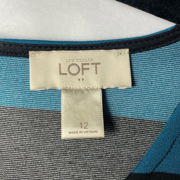 LOFT Striped Sleeveless Dress Women's 12 - Picture 9 of 12